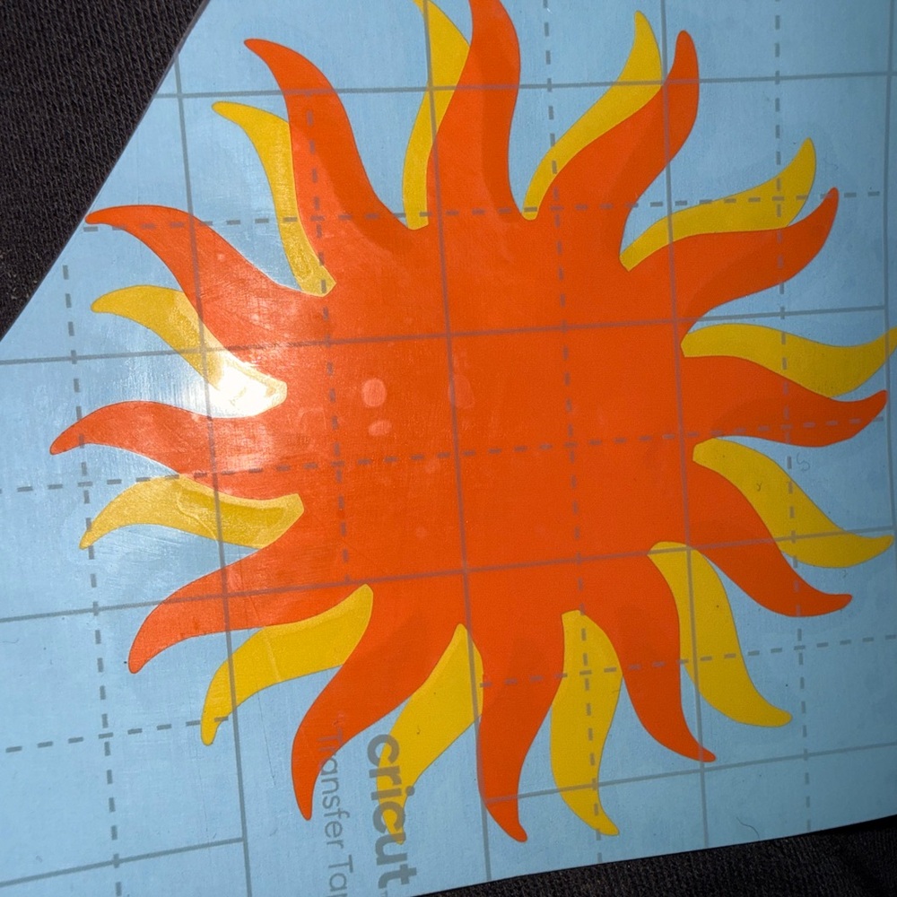 Orange and Yellow Sun Decal